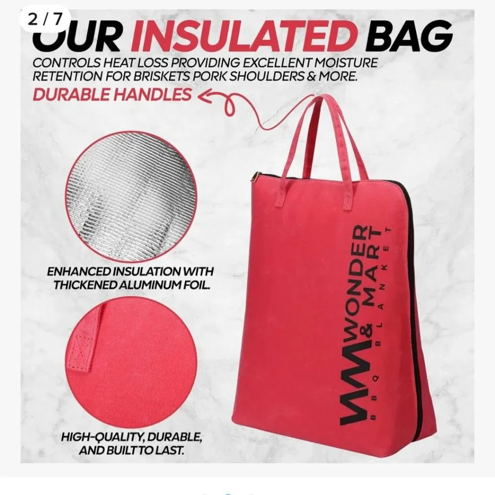 Wonder & Mart BBQ Blanket – Insulated Food Carrier for Hot or Cold Items
